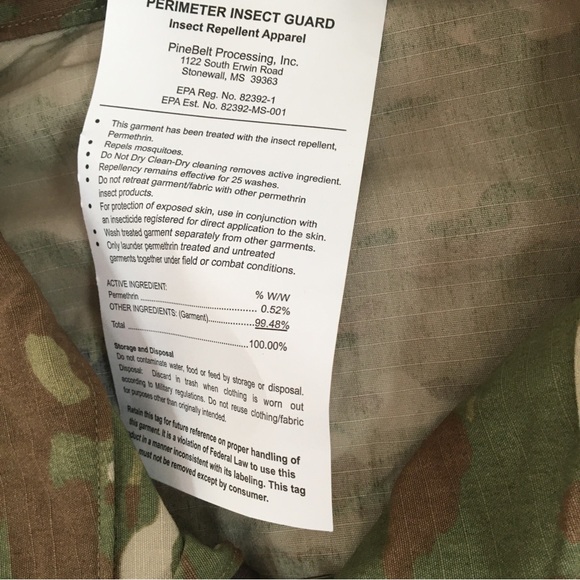 USA military camouflage jacket. Insect repellent. Size large. New with tags. - Picture 2 of 9